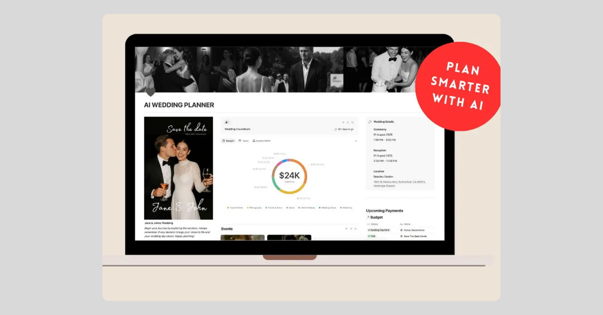 AI Wedding Planner Notion Template