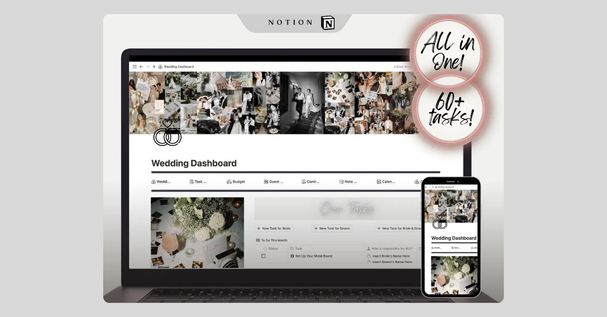 Ultimate Wedding Dashboard Notion Template