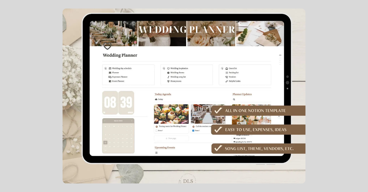 Complete Notion Wedding Planner Template