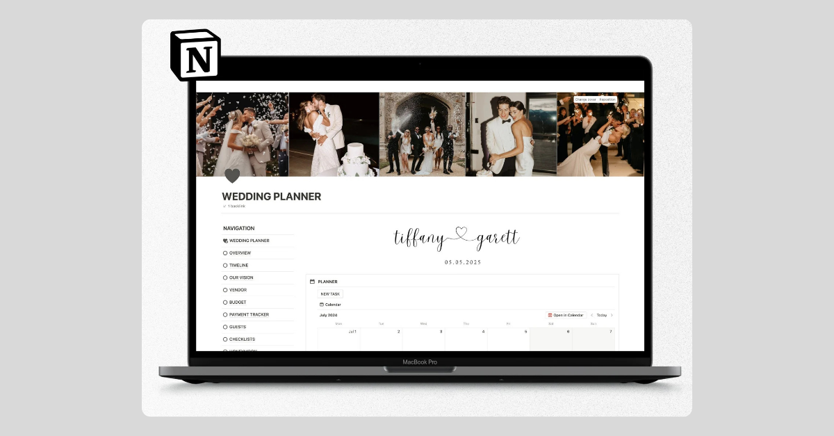 Simple Wedding Planner Notion Template